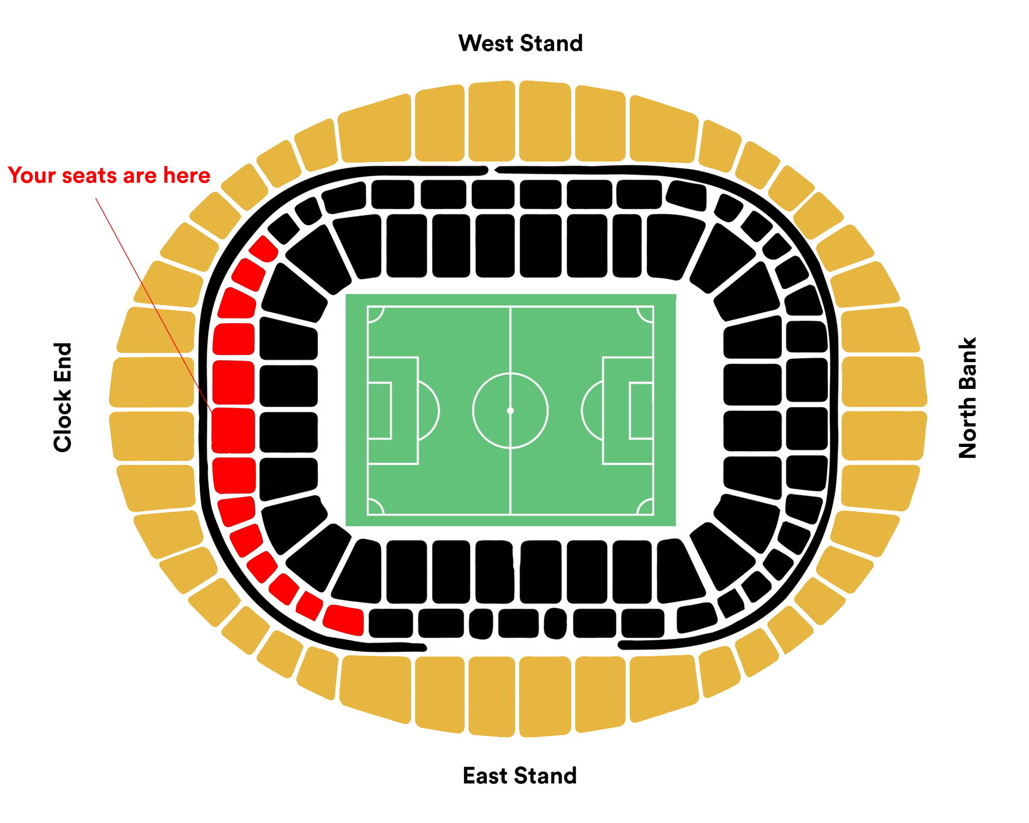Seatmap for Club Level Ticket
